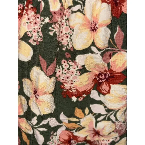 Liberty Love Cottagecore Floral Milkmaid Puff Sleeve Mini Dress Square Neck 2XL - Picture 6 of 6